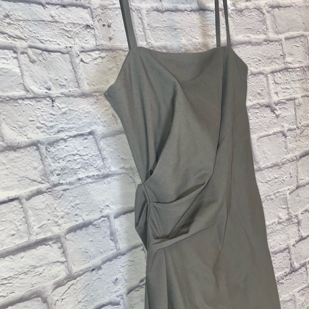 Zara. Grey Ruched Maxi Dress. NWT. Classic Silhouette. Size XS. - Picture 9 of 15